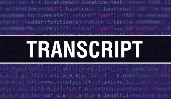 Kili Kod Dijital Teknoloji Geçmişi Olan Bir Transkript Program Kodu — Stok fotoğraf