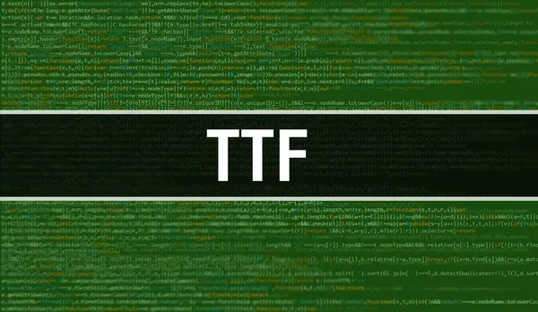 Ttf Abstract Technology Binary Code Background Digital Binary Data Secure — 스톡 사진