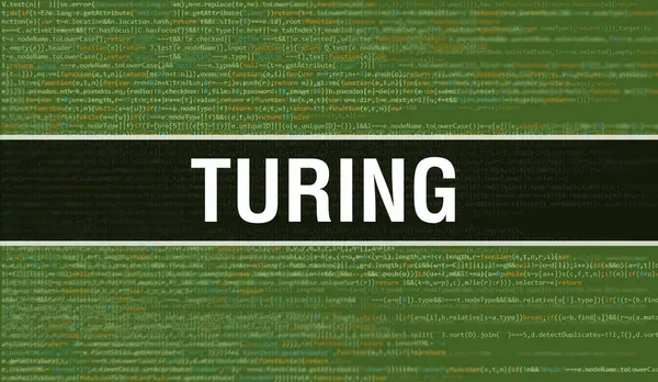 Turing Abstract Technology Código Binário Background Digital Dados Binários Secure — Fotografia de Stock