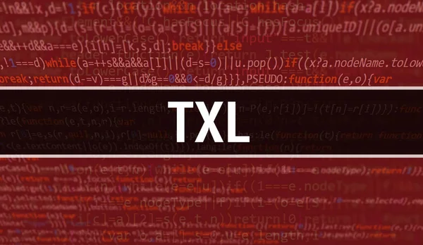 Txl Koncepció Random Parts Program Code Txl Szöveget Írt Programozási — Stock Fotó