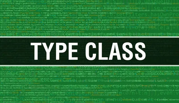 Typklassenkonzept Mit Zufälligen Teilen Des Programmcodes Typklasse Mit Programmiercode Abstrakte — Stockfoto