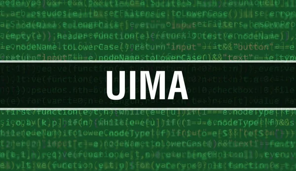 Uima Digitálním Textem Java Kódu Uima Počítačový Software Kódující Vektorový — Stock fotografie