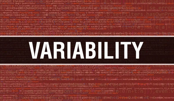 Concepto Variabilidad Con Partes Aleatorias Del Código Del Programa Variabilidad —  Fotos de Stock