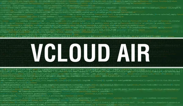 소프트웨어 개발자와 컴퓨터 스크립트의 추상적 프로그래밍 Vcloud Air 텍스트 Vcloud — 스톡 사진