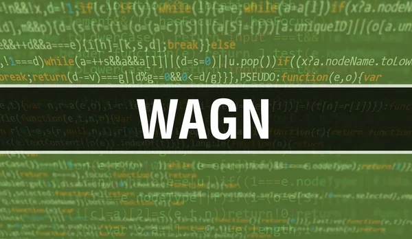 프로그램 Code Wagn 텍스트 Random Parts Program Code Wagn Text — 스톡 사진