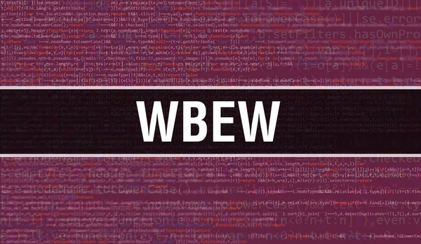 Wbew 컨셉트는 Random Parts Program Code Wbew 소프트웨어 개발자와 컴퓨터 — 스톡 사진