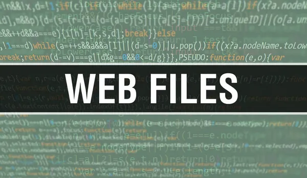 Program Kodunun Rastgele Parçaları ile Web Dosyaları kavramı. Bilgisayar betiği ve yazılım geliştiricisinin programlama kodu soyut teknoloji arka planı üzerine yazılmış metinler. Teknolojili Web Dosyaları