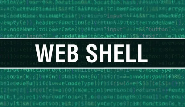 Webshell Met Digitale Java Code Tekst Web Shell Computer Software — Stockfoto