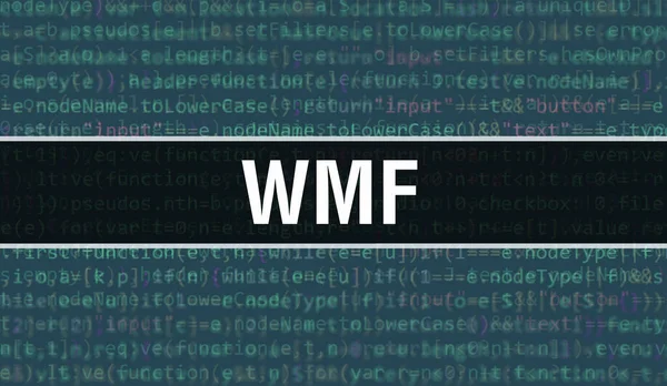 Wmf 디지털 텍스트와 Wmf 컴퓨터 소프트웨어 프로그래밍 스크립트 Java 디지털 — 스톡 사진