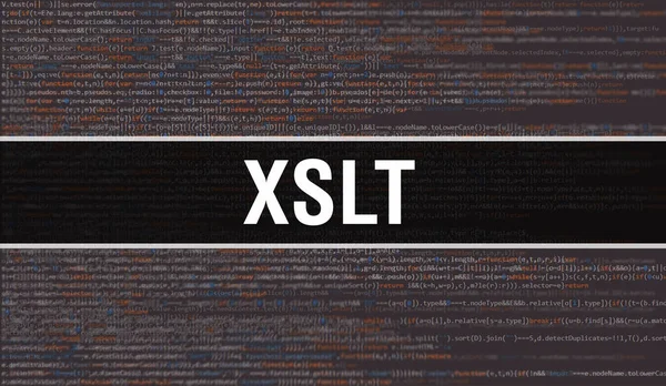 Xslt Koncepció Illusztráció Kód Segítségével Fejlődő Programok App Xslt Weboldal — Stock Fotó