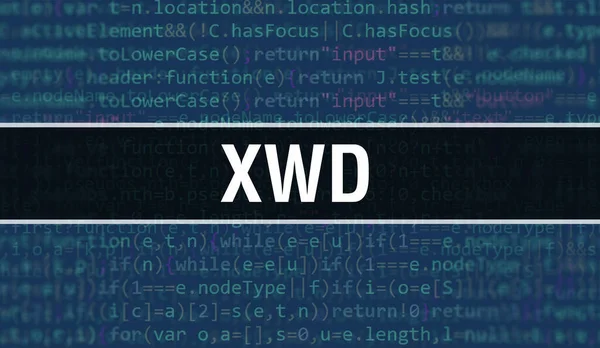 프로그램 코드의 Random Parts Program Code 개념이다 프로그래밍 코드를 Xwd — 스톡 사진