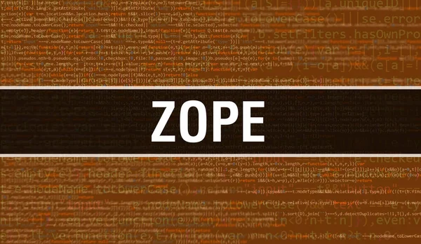 Текст Zope Написан Программном Коде Технологическом Фоне Разработчика Программного Обеспечения — стоковое фото