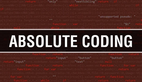 Absolute Codierung Mit Abstrakter Technologie Binärcode Hintergrund Digitale Binärdaten Und — Stockfoto