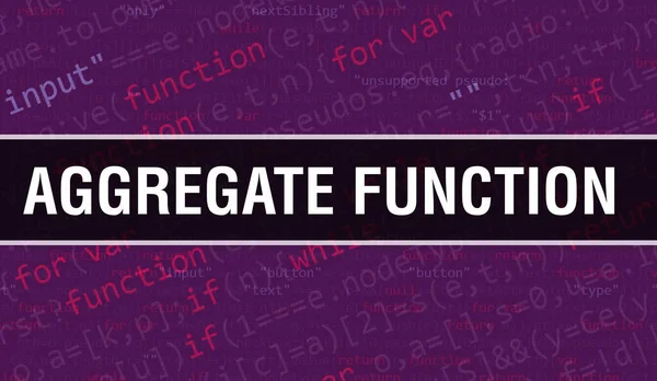 Aggregate Random Parts Program Code Aggregate Function Text Written Programming — 스톡 사진