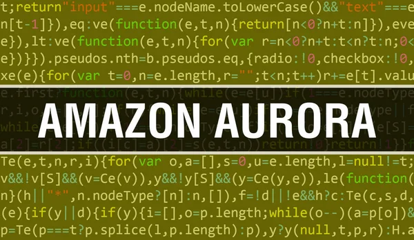 Amazon Aurora Έννοια Τυχαία Μέρη Του Κώδικα Του Προγράμματος Amazon — Φωτογραφία Αρχείου