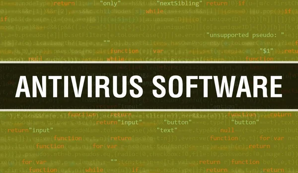 Antivirus Software Met Binary Code Digitale Technologie Achtergrond Abstracte Achtergrond — Stockfoto