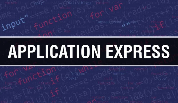 Application Express Concept Met Random Parts Program Code Application Express — Stockfoto