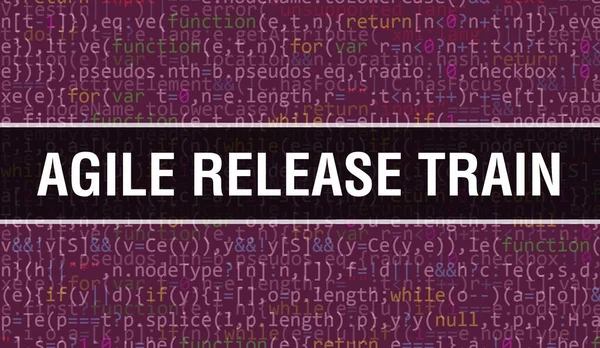 Agile Release Train Абстрактними Технологіями Бінарного Коду Background Digital Binary Стокове Фото