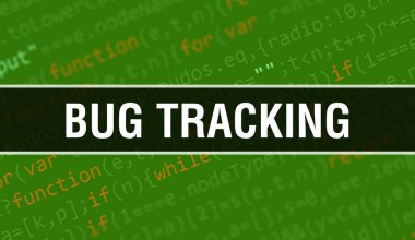 Dijital Java kod metni ile hata izleme. Hata izleme ve Bilgisayar yazılım kodlama vektör kavramı. Senaryo Java programlanıyor, ekranda Hata izleme özelliği olan dijital program kodu