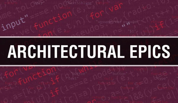 Architectural Epics Concept Random Parts Program Code Architectural Epics Text — 스톡 사진
