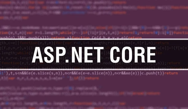 Asp Net Βασικό Κείμενο Γραμμένο Στον Κώδικα Προγραμματισμού Αφηρημένο Υπόβαθρο — Φωτογραφία Αρχείου