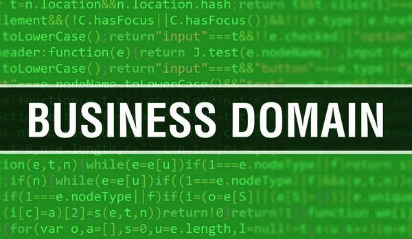 비즈니스 도메인 예제는 프로그램 개발을 코드를 Business Domain Website Code — 스톡 사진