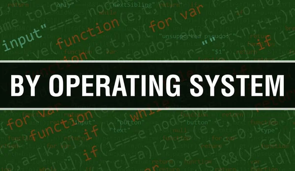 프로그램 코드의 Random Parts Program Code Operating System Text Written — 스톡 사진