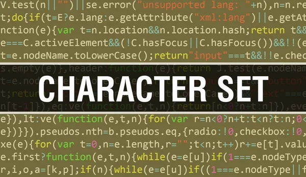 Character Set Binary Code Digital Technology Background Abstract Background Program — Stock Photo, Image