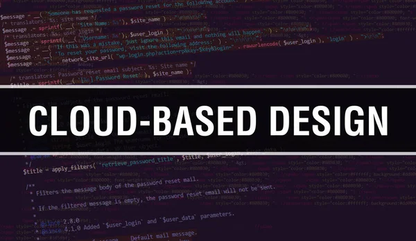 Design Baseado Nuvem Com Tecnologia Abstrata Código Binário Background Digital — Fotografia de Stock