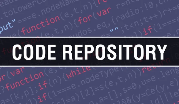 Code Repository Concept Met Random Parts Program Code Code Repository — Stockfoto