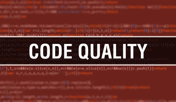 Code Texte Qualité Écrit Sur Code Programmation Abstraite Fond Technologie — Photo