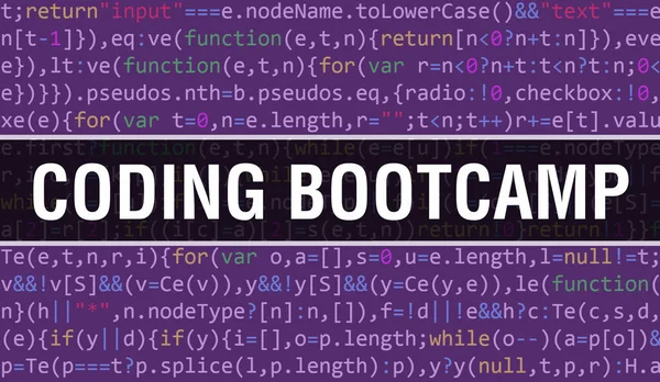 Coding Bootcamp Concept Random Parts Program Code Coding Bootcamp Text —  Fotos de Stock