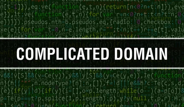 Conceito Domínio Complicado Com Partes Aleatórias Código Programa Domínio Complicado — Fotografia de Stock