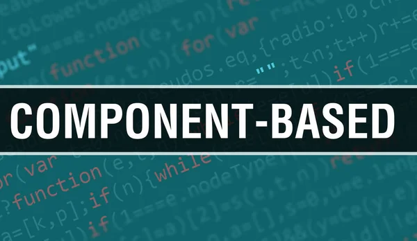 Component Based Digital Java Code Text 컴포넌트 컴퓨터 소프트웨어 프로그래밍 — 스톡 사진