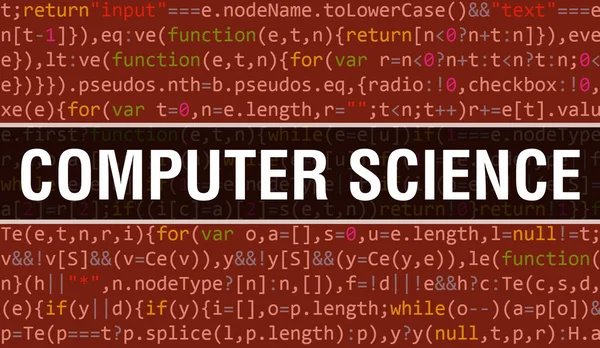 Concepto Ciencias Computación Con Partes Aleatorias Código Programa Texto Ciencias —  Fotos de Stock