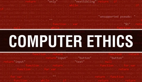 Számítógépes Etika Absztrakt Technológiával Bináris Kód Háttér Digitális Bináris Adatok — Stock Fotó