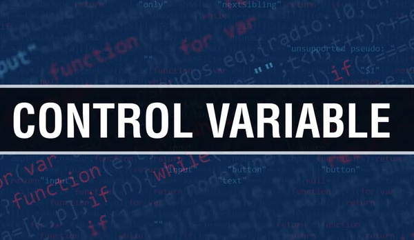 Variable Control Con Fondo Tecnología Digital Código Binario Fondo Abstracto —  Fotos de Stock