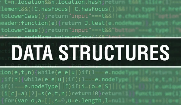 Estructuras Datos Ilustración Del Concepto Utilizando Código Para Desarrollo Programas —  Fotos de Stock