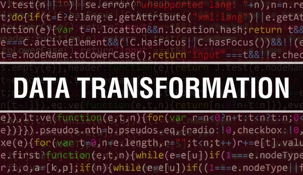 Transformação Dados Com Texto Código Java Digital Transformação Dados Conceito — Fotografia de Stock