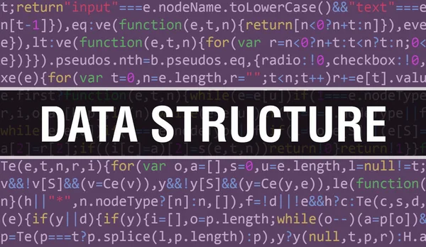 Concepto Estructura Datos Con Partes Aleatorias Código Programa Texto Estructura —  Fotos de Stock