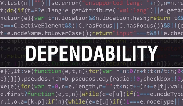 Dependability Binary Code Digital Technology Background Abstract Background Program Code — Stock Photo, Image