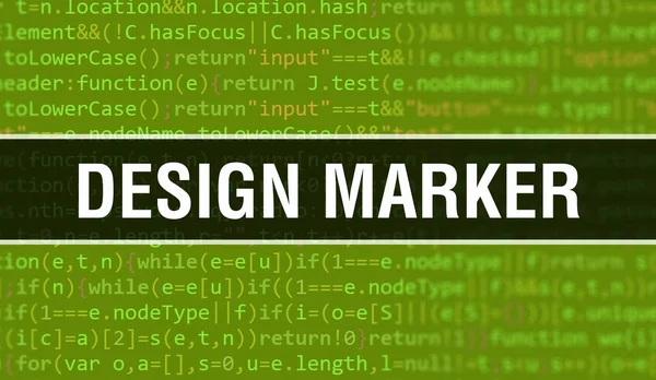 Design Marker Concept Illustration Using Code Developing Programs App Design — Stock Photo, Image