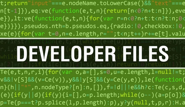Konsep Developer Files Dengan Random Parts Program Code Developer Files — Stok Foto