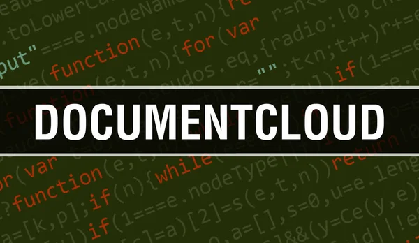 Documentcloud Concept Met Random Parts Program Code Documentcloud Met Programmeercode — Stockfoto