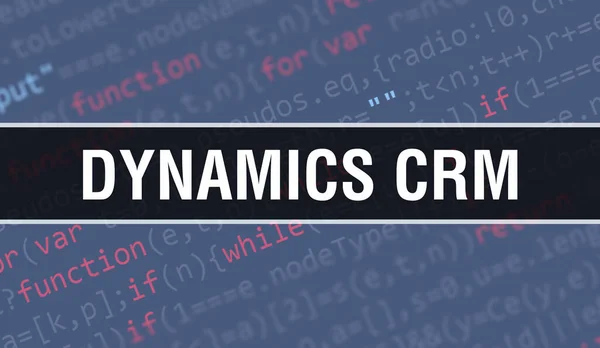 Dynamics Crm Met Digitale Java Code Tekst Dynamica Crm Computer — Stockfoto