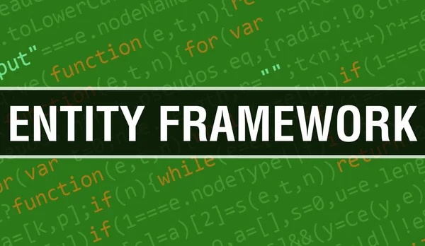 Conceito Estrutura Entidade Com Partes Aleatórias Código Programa Entity Framework — Fotografia de Stock