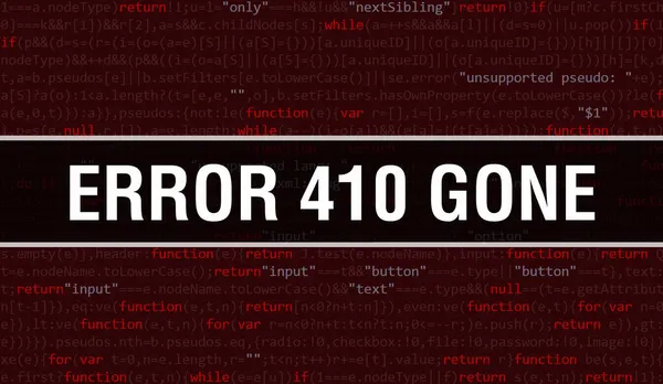 Fehler 410 Vorbei Mit Abstrakter Technologie Binärcode Hintergrund Digitale Binärdaten — Stockfoto