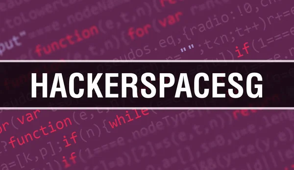 Hackerspacesg 디지털 텍스트와 Hackerspacesg 컴퓨터 소프트웨어 프로그래밍 스크립트 Java 디지털 — 스톡 사진