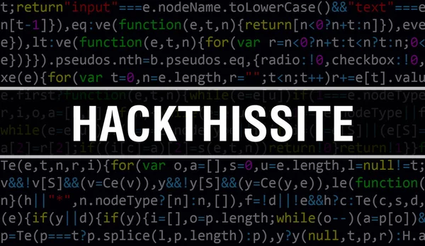 Hackthissite 컨셉트 Random Parts Program Code Hackthissite Text Written Programming — 스톡 사진