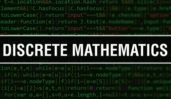 Discrete Mathematics Text Written Programming Code Abstract Technology Background Software Stock Image